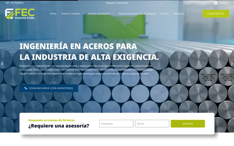 FEC Euro Steel website