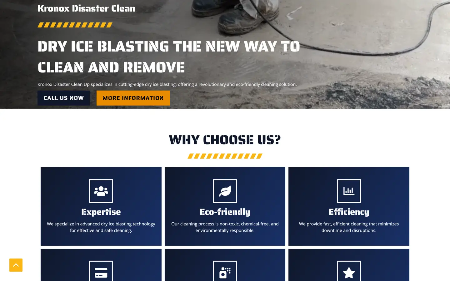 Sitio de Kronox Services en escritorio