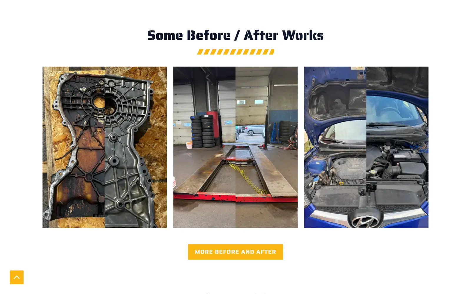 Sitio de Kronox Services: trabajos de antes y después