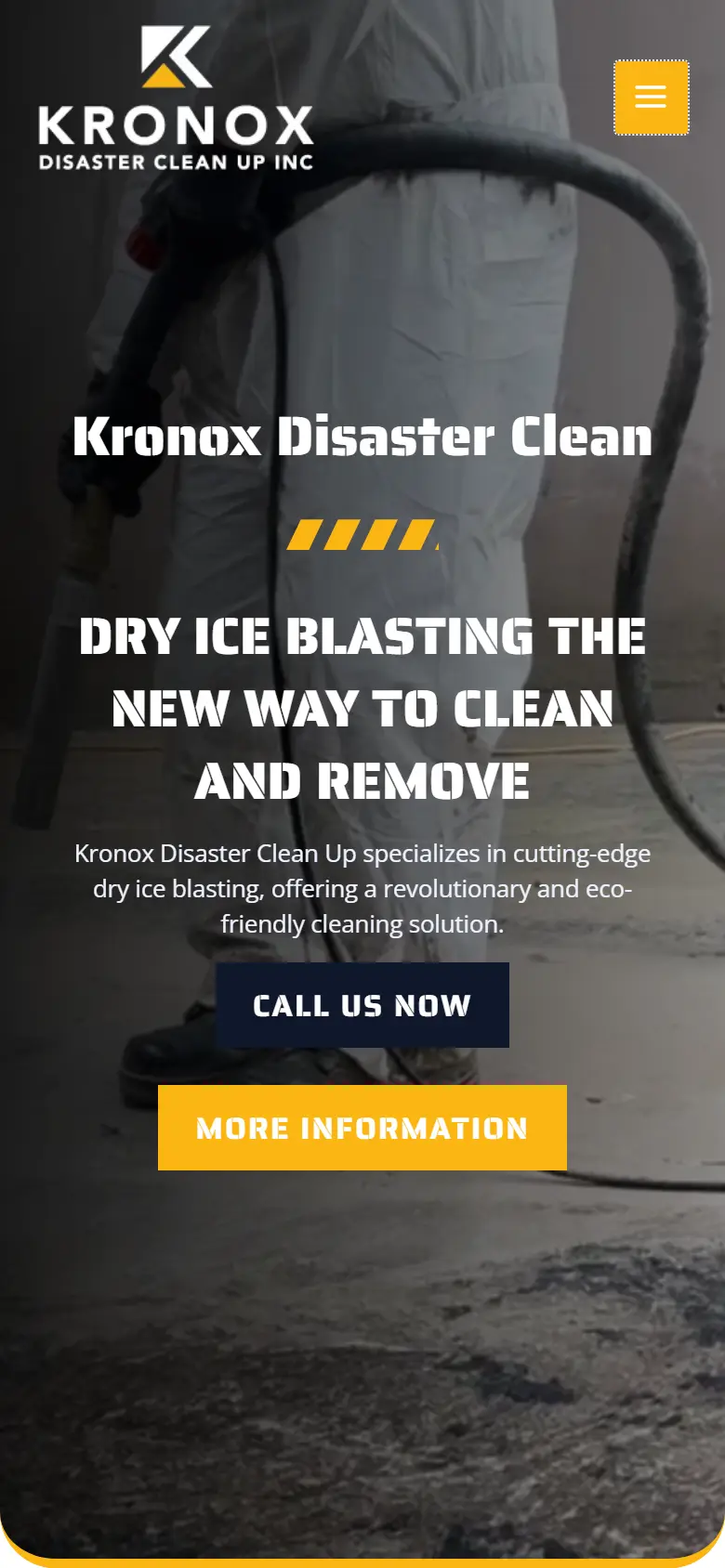 Sitio de Kronox Services en celular