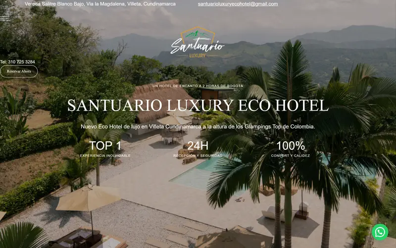 Santuario Luxury website