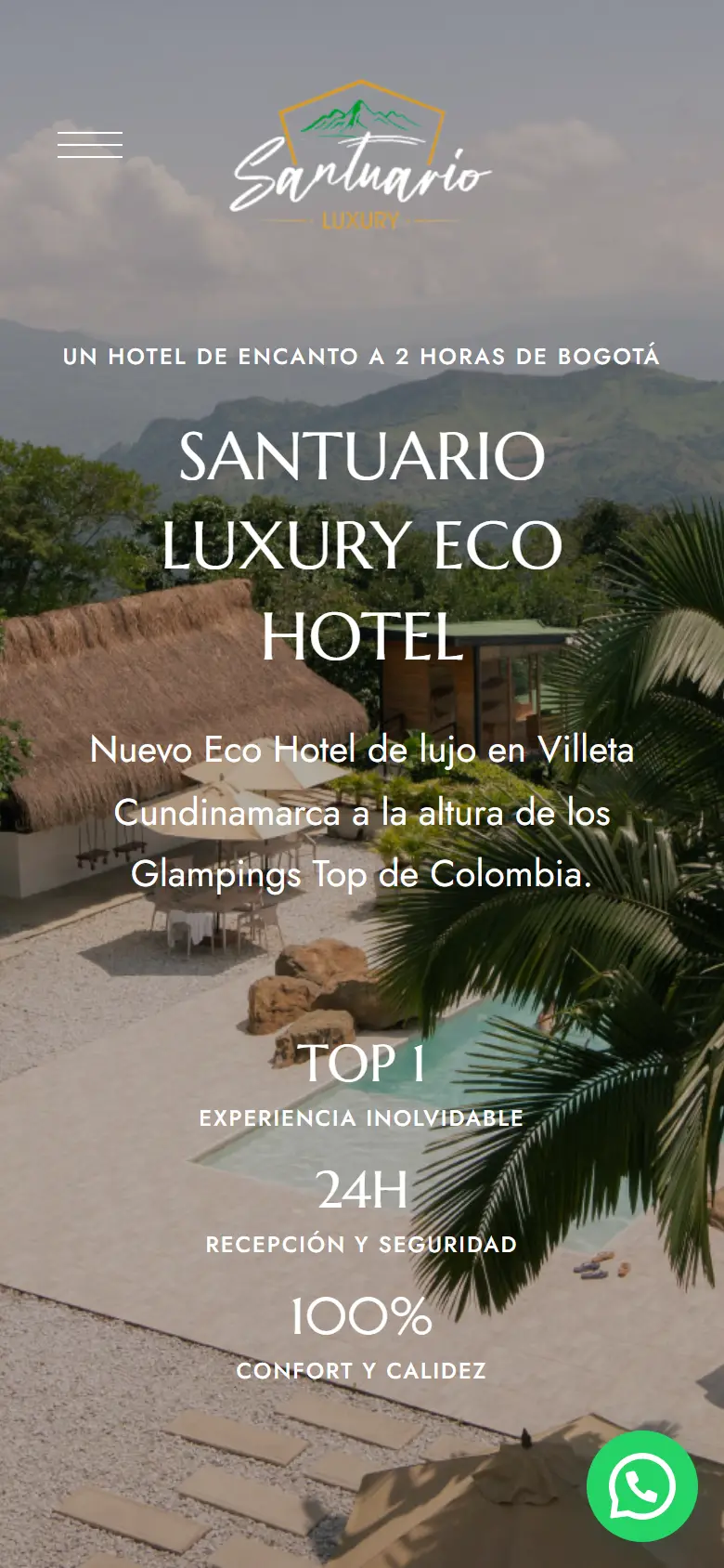 Sitio de Santuario Luxury en celular